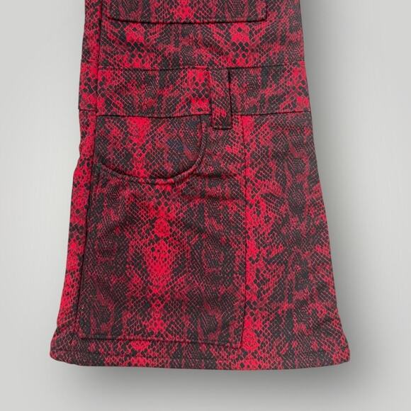 LOVANT Red Snake Print Flared Cargo Pants - Heavyweight, Y2K Style  Sz 32 L29 - Picture 4 of 9